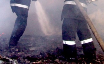 Incendiu în triajul CFR Palas